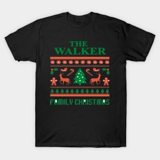 Family Christmas - Groovy Christmas WALKER family, Family Christmas T-shirt, Pjama T-shirt T-Shirt